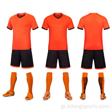 Αναπνεύσιμο χαμηλό MOQ ποδόσφαιρο φορούν προσαρμοσμένο ποδοσφαιρικό πουκάμισο